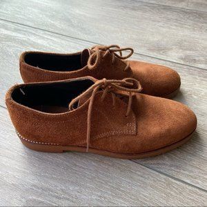 Roots Suede  Lace Up Flats Shoes